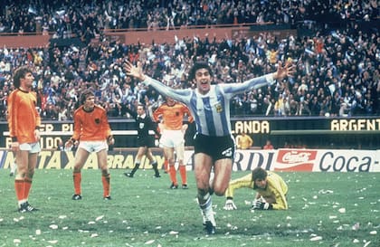 Mario Alberto Kempes fue campeón y el máximo goleador en el Mundial Argentina 1978