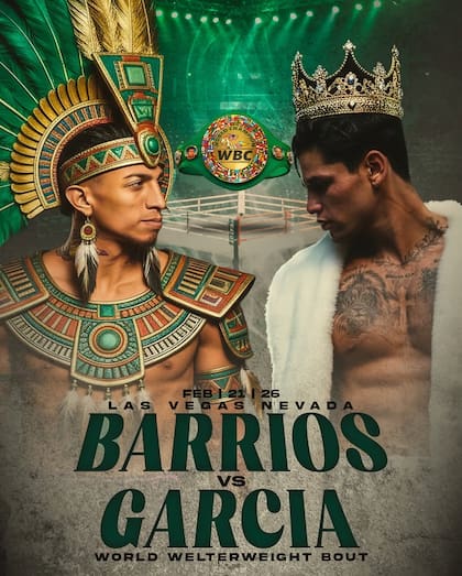 Mario Barrios y Ryan Garcia, por el título wélter del CMB en Las Vegas, Nevada (Instagram/@wbcboxing)