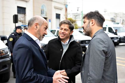 Mario Secco, Axel Kicillof y Carlos Bianco
