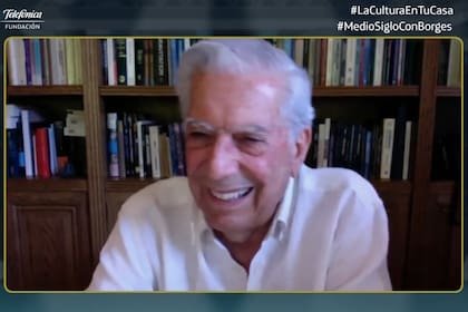Mario Vargas Llosa en una presentación virtual de su nuevo libro esta tarde