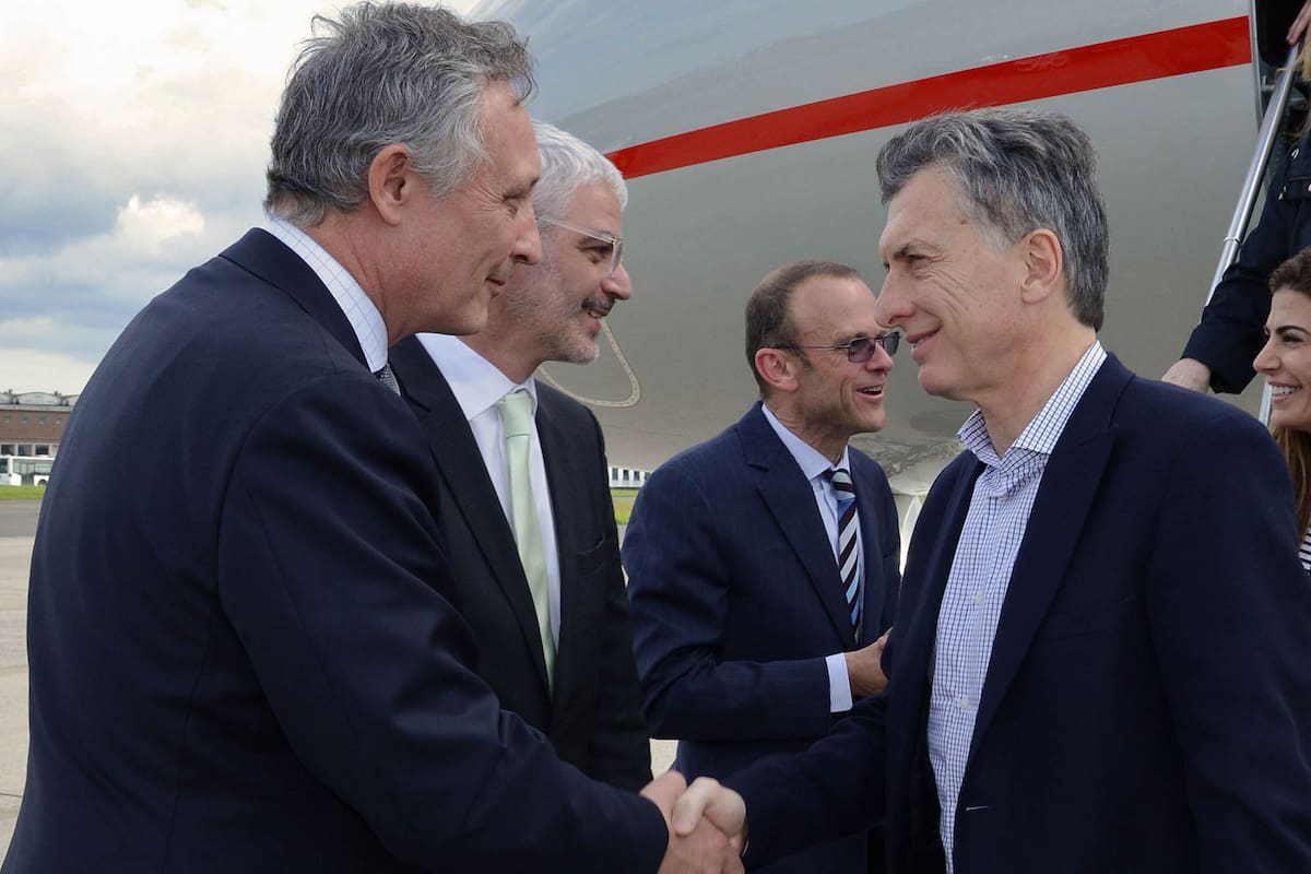 Maripo Verón Guerra con Macri en Bruselas en julio de 2016