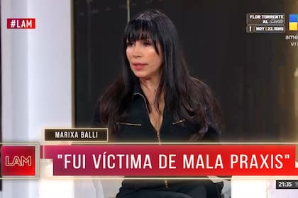 Marixa Balli habló sobre la mala praxis que sufrió (Captura video)