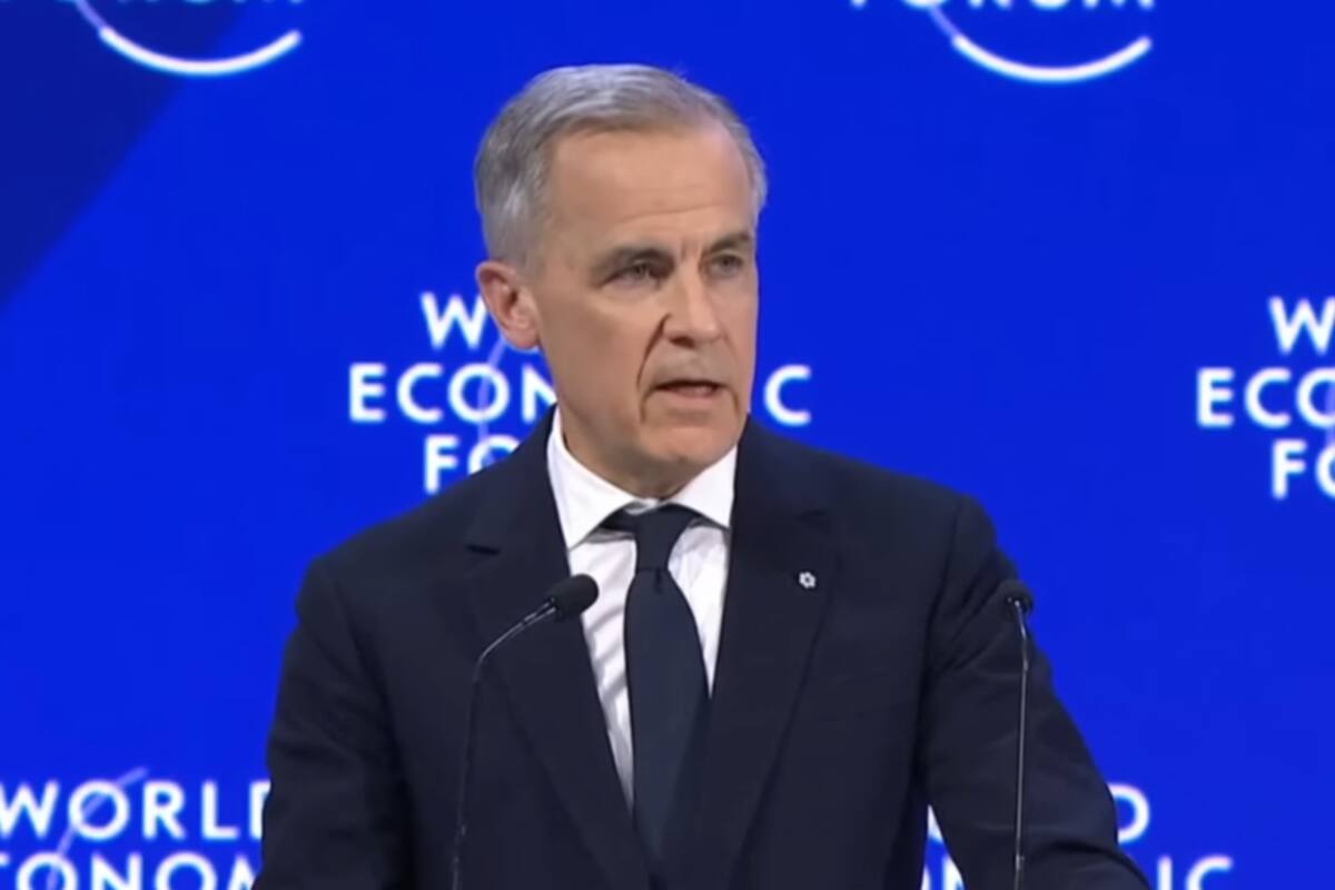 Mark Carney, el primer ministro de Canadá, durante su discurso en el Foro Económico Mundial de Davos