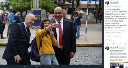Mark Kent y el Gobernador Manzur, en su visita a Tucumán en 2018.
