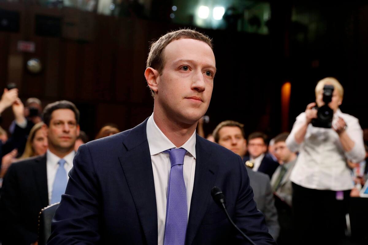 Mark Zuckerberg el martes, frente a los senadores del Congreso estadounidense