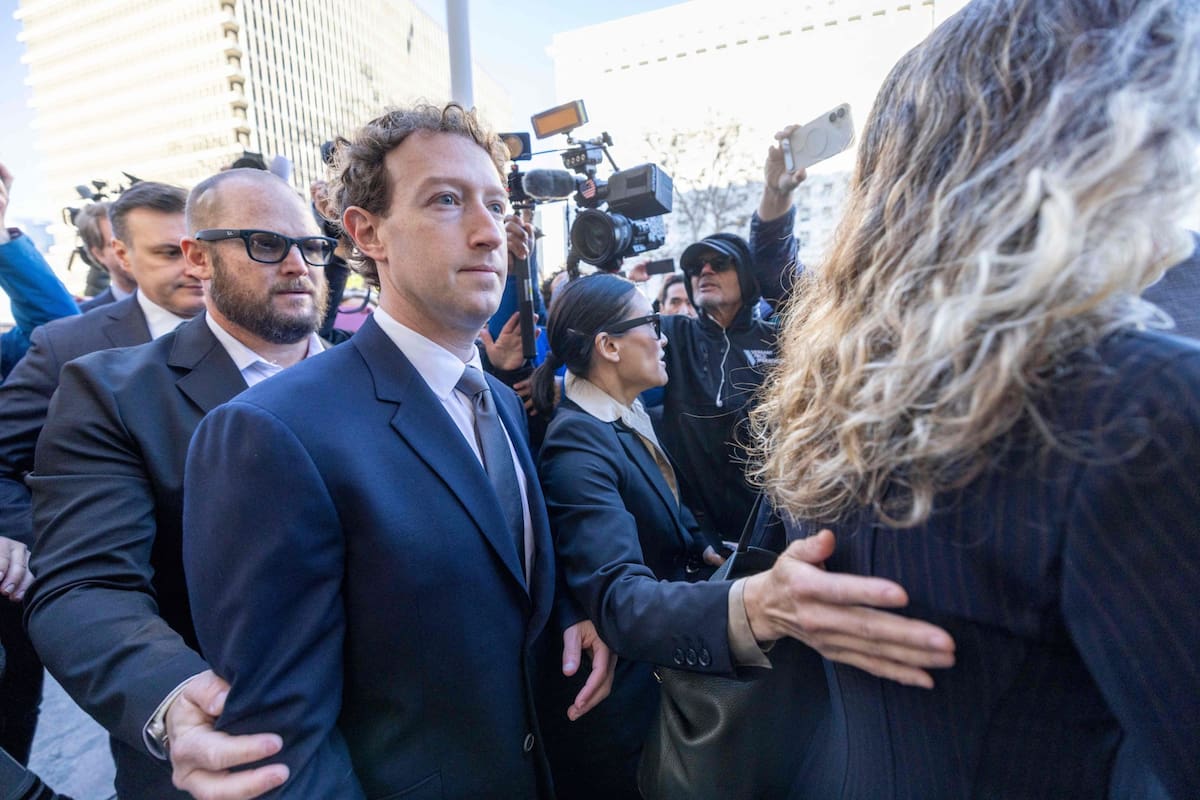 Mark Zuckerberg llega a declarar en Los Ángeles, el 18 de febrero de 2026 (GETTY IMAGES NORTH AMERICA / Getty Images via AFP)