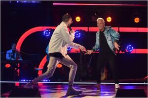 Marley bailó con un participante en la Voz Argentina e hizo reír a todos