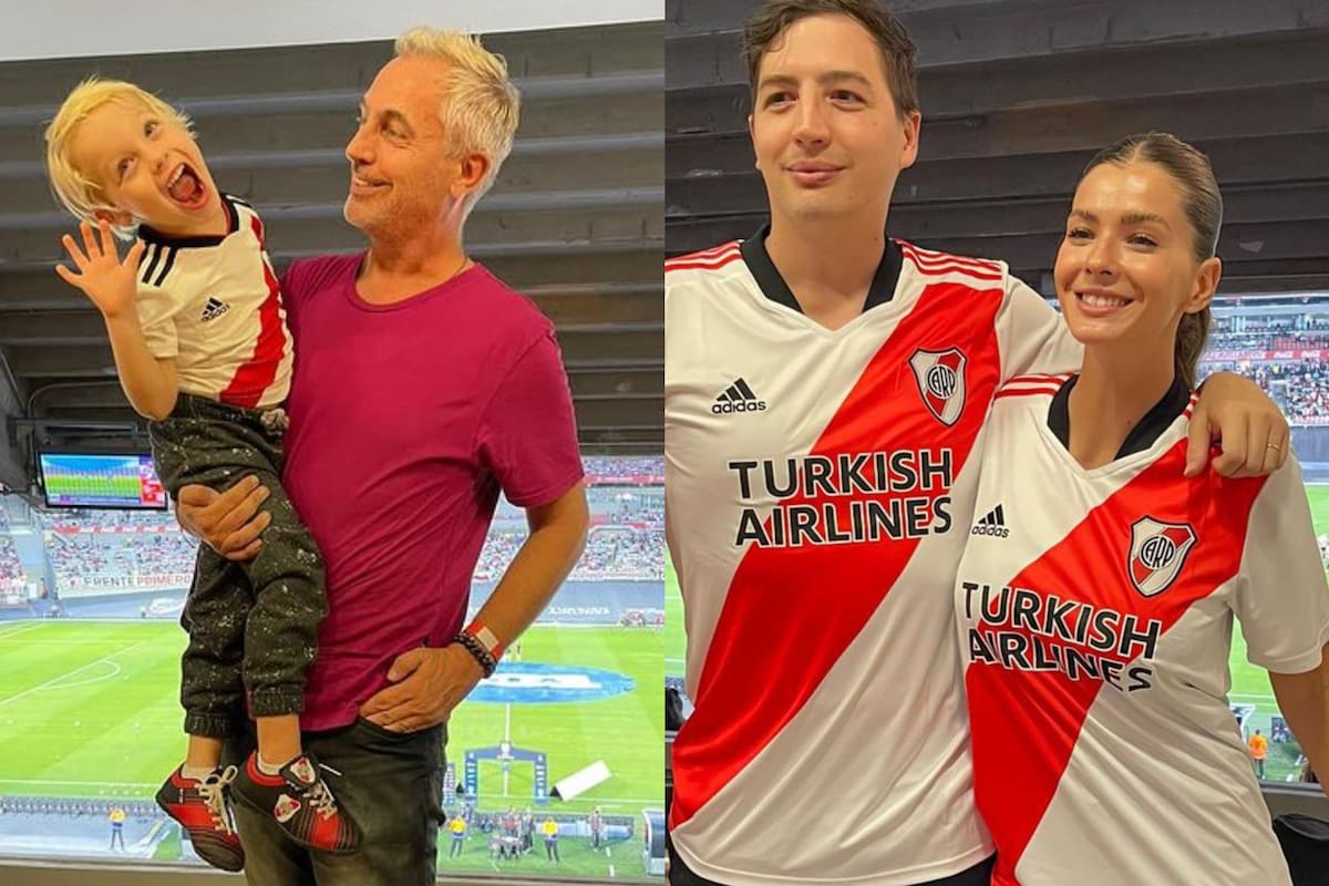 Marley fue a ver a River con su hijo Mirko y la China Suárez asistió con su hermano Agustín