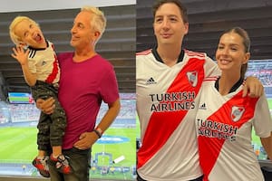 Marley fue a ver a River con su hijo Mirko y la China Suárez asistió con su hermano Agustín