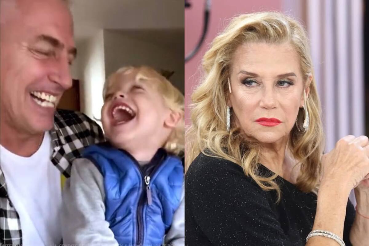 Marley y su hijo Mirko, a pura risa; el niño de 4 años imitó un audio viral de Marcela Tinayre