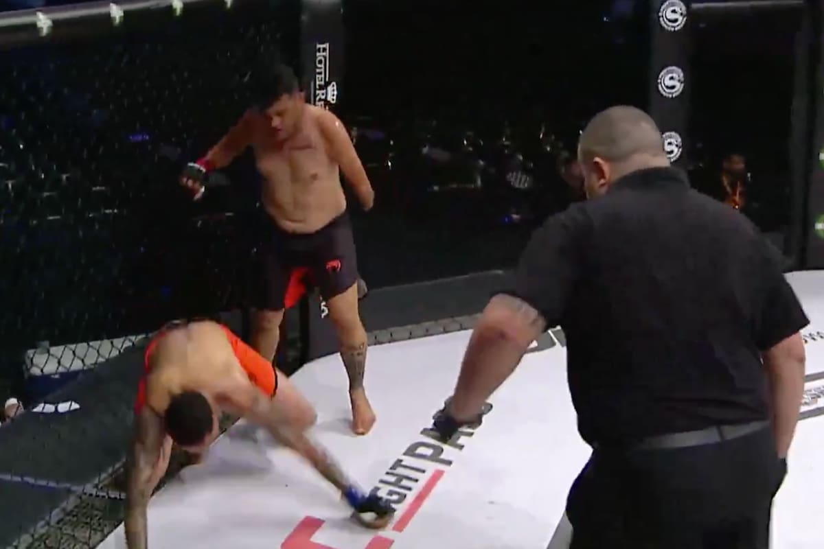 Marney Maxx, el luchador brasileño que consiguió un nocaut espectacular en la velada realizada en Río de Janeiro