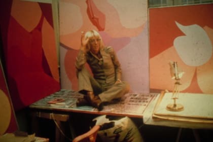 Marta Minujín en el taller de Washington donde produjo esta serie de obras en los años 70