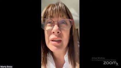Marta Boiza se despachó por Zoom contra la presidenta del tribunal de la megacausa Bento.