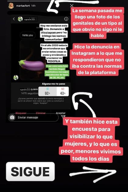 Marta Fort ya había hecho una denuncia por acoso en Instagram en febrero de 2020