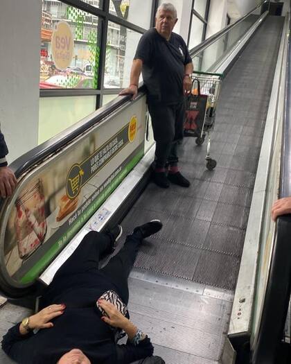 Marta González y su caída en el supermercado