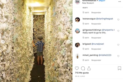 Marta Minujín vigila su propia muestra en Nueva York desde Instagram