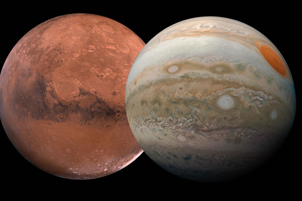 Marte y Júpiter tendrán una conjunción este miércoles 14 de agosto de 2024