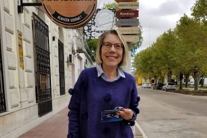 Martha Alles, en su última visita a Esquina, Corrientes, su lugar de crianza.