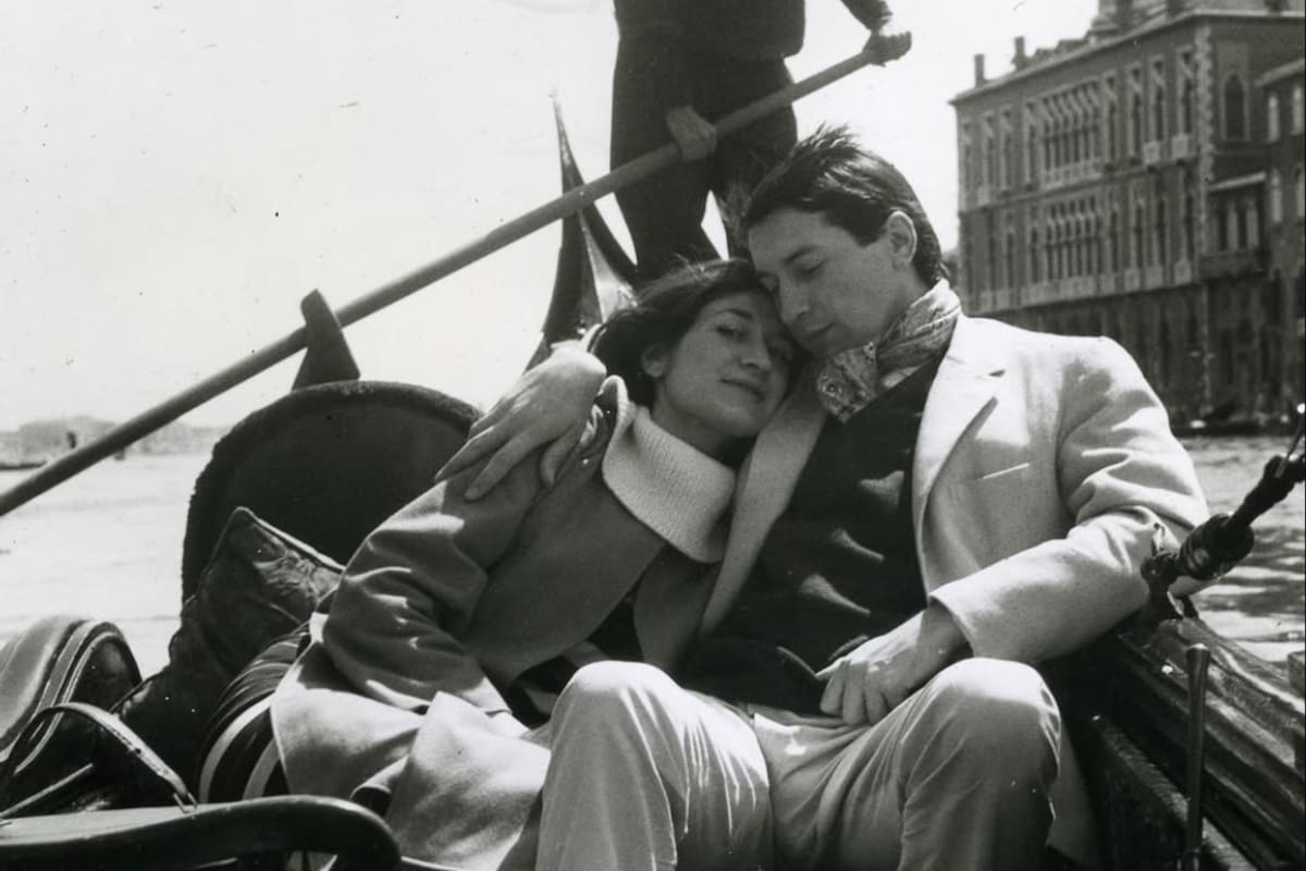 Martha y Julio en Venecia, en una de las fotos que publicó el artista en Instagram