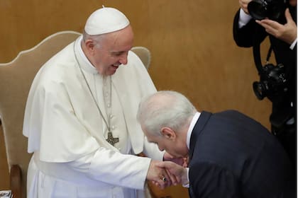 El Papa Francisco junto a Scorsese, en la presentación del libro La Sabiduría del Tiempo
