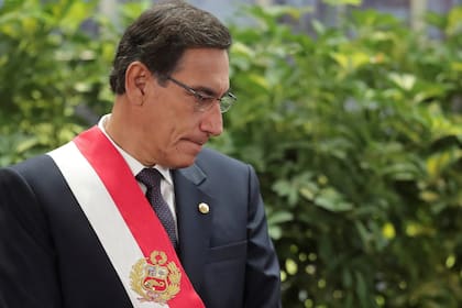 El presidente peruano, Martín Vizcarra, asistió a la sesión en el Congreso