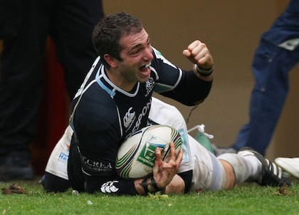 Martín Aramburu, durante una Heineken Cup en el Firhill Stadium, Glasgow.