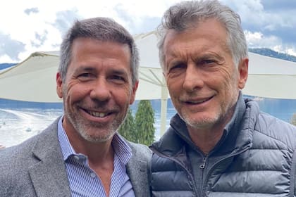 Martín Ardohain, productor agropecuario, y el expresidente Mauricio Macri