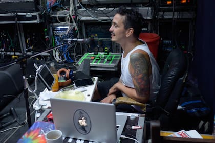 Martín Carrizo, el baterista de A.N.I.M.A.L., Gustavo Cerati y el Indio Solari