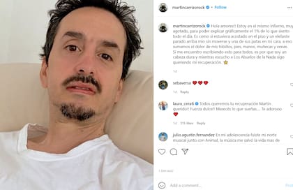 Martín Carrizo hizo un desgarrador posteo sobre su estado de salud
