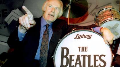 Martin, en 1995, cuando presentó el disco "Antología" de los Beatles
