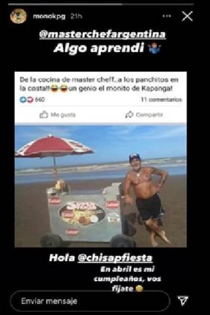 Martín Fabio compartió la imagen en sus redes sociales para alimentar los rumores