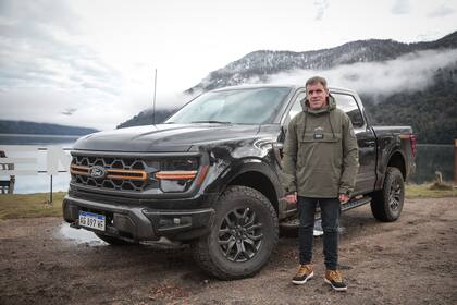 Martín Galdeano, presidente de Ford Argentina y Sudamérica, en la "Experiencia Tremor" que realizó la terminal en Villa La Angostura