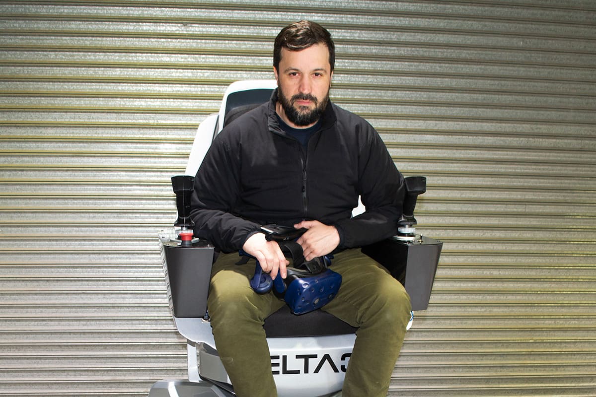 Martín González, cofundador de Delta3, una compañía que fabrica y exporta simuladores con realidad virtual