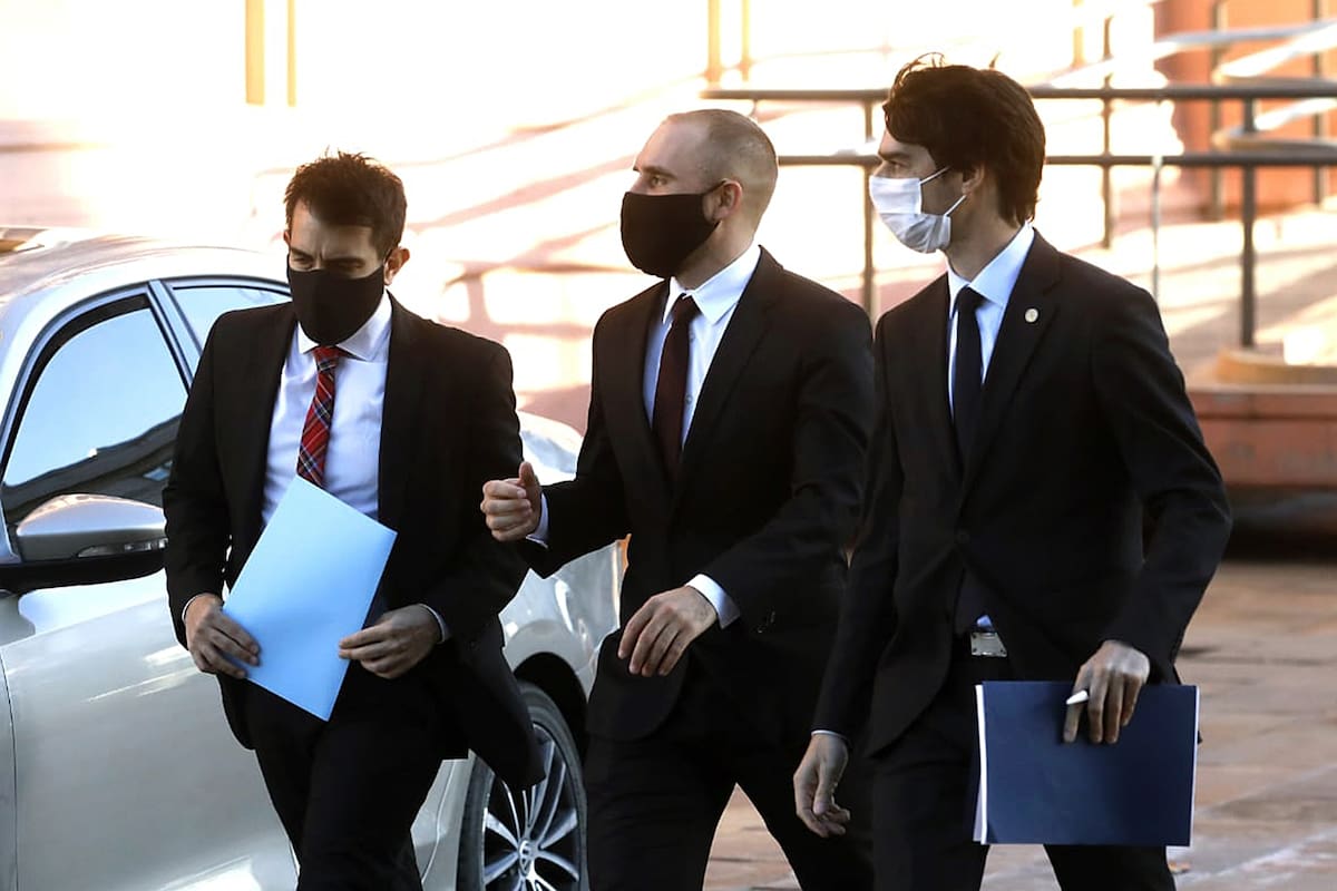 Martín Guzmán al llegar a la Casa Rosada