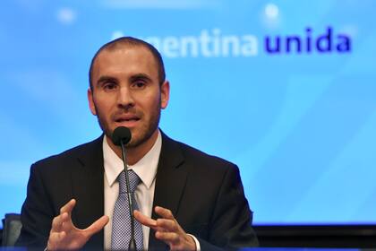 Martín Guzmán en su primera conferencia como ministro de Economía