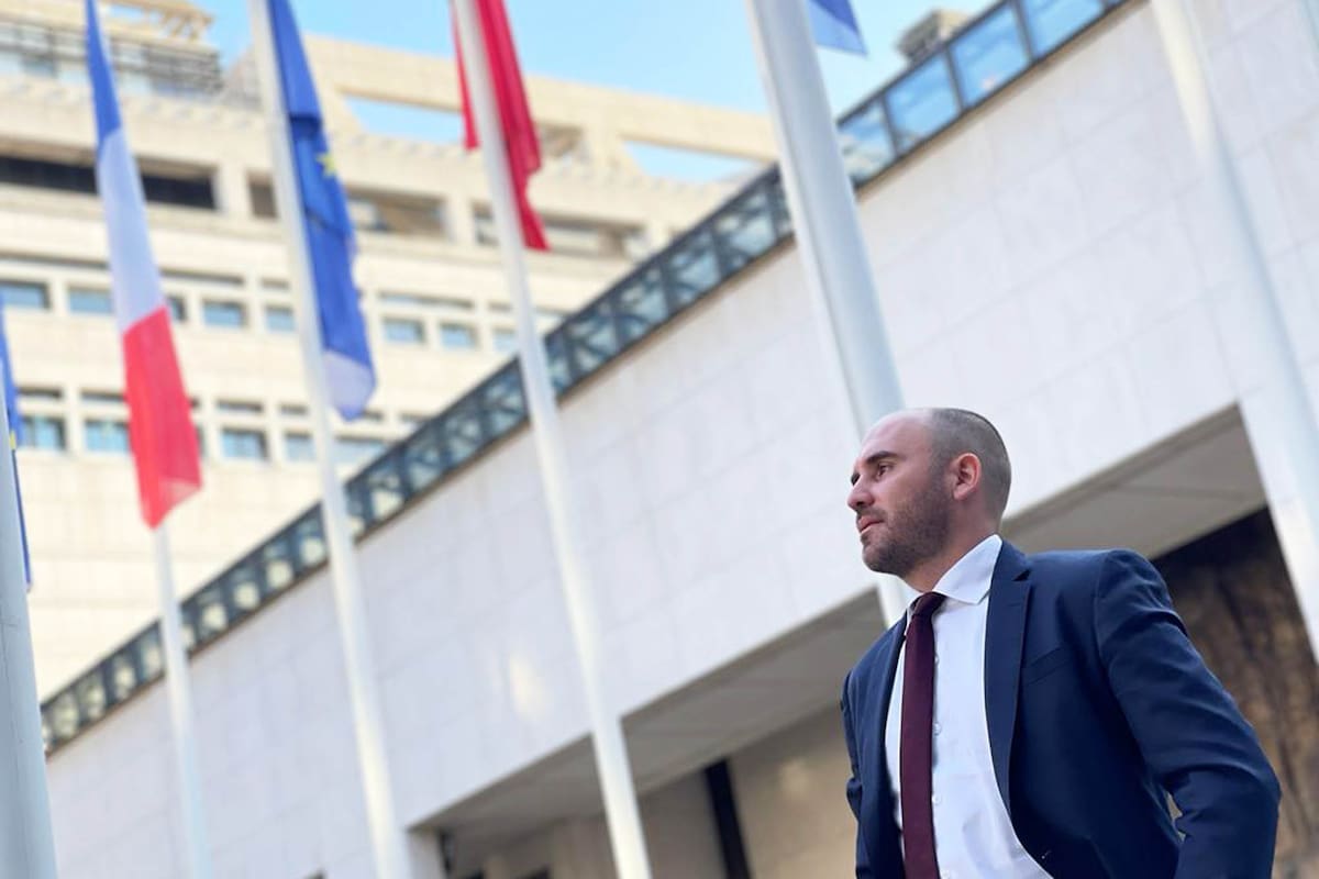 Martín Guzmán, esta semana, en París