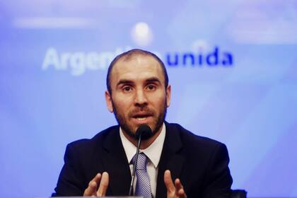 Martín Guzmán, ministro de Economía, en la conferencia de prensa