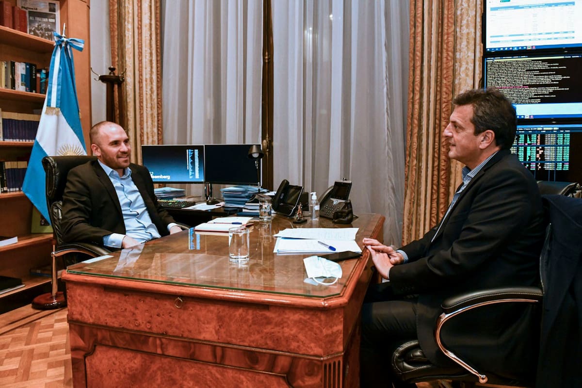 Martín Guzmán y Sergio Massa, cuando el economista todavía era ministro