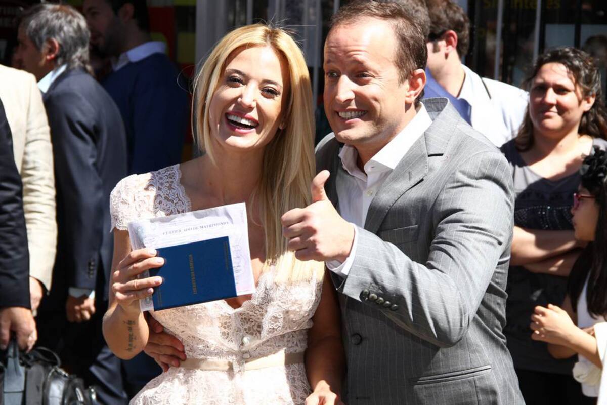 Martín Insaurralde y Jésica Cirio el día que dieron el "si" en el civil