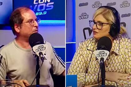 Martín Kohan y Romina Manguel. Foto: captura