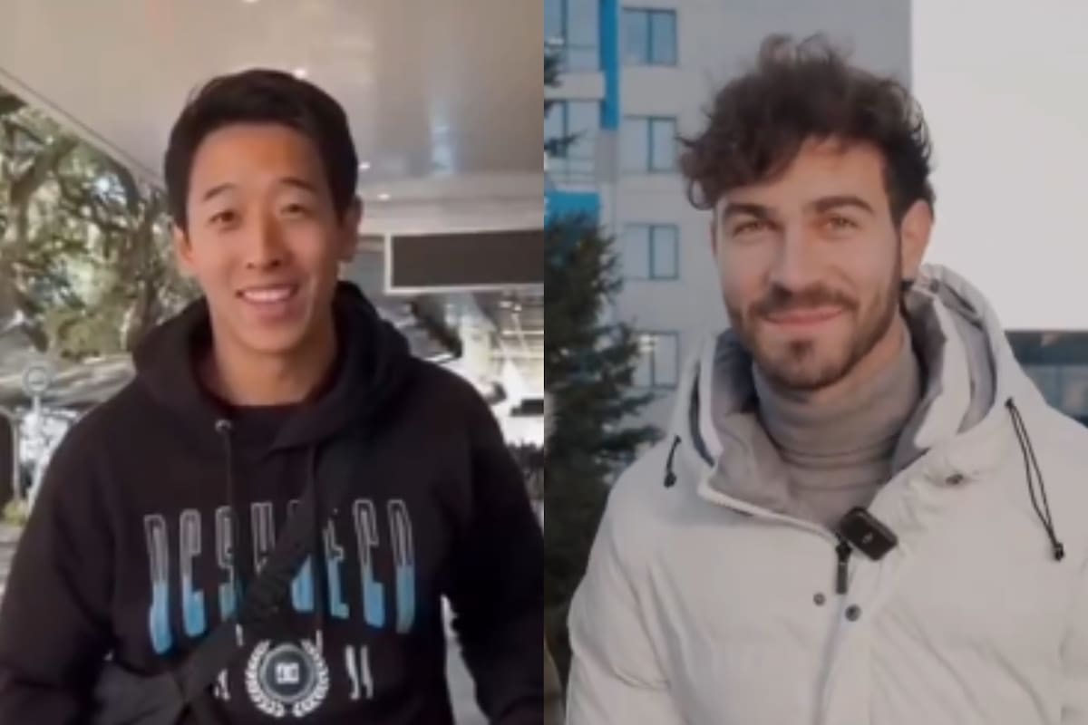 Martín Ku y Nicolás Grosman publicitan una oferta de empleo en Rusia para chicas de entre 18 y 22 años (Foto: Captura video)