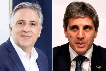Martín Llaryora, gobernador electo de Córdoba, y Luis Caputo, exministro de Finanzas del gobierno de Mauricio Macri