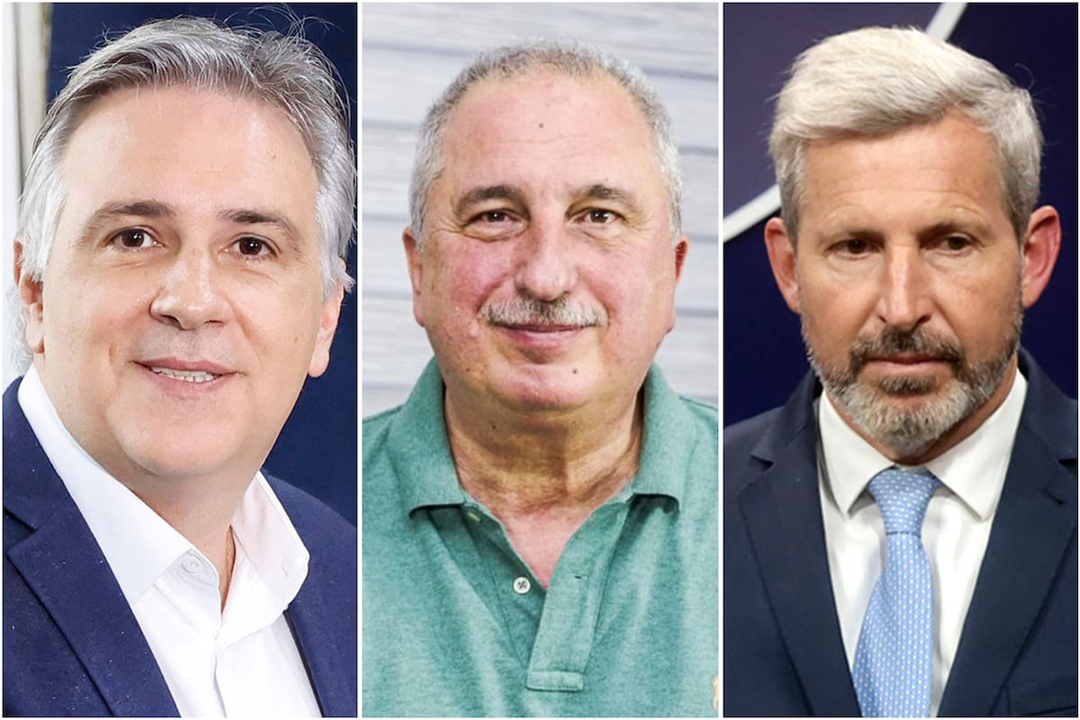 Martín Llaryora, Hugo Passalacqua y Rogelio Frigerio