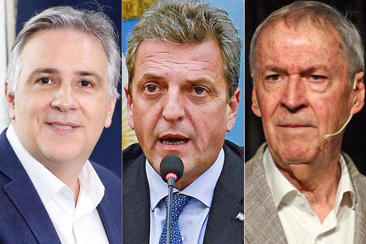 Martín Llaryora, Sergio Massa y Juan Schiaretti