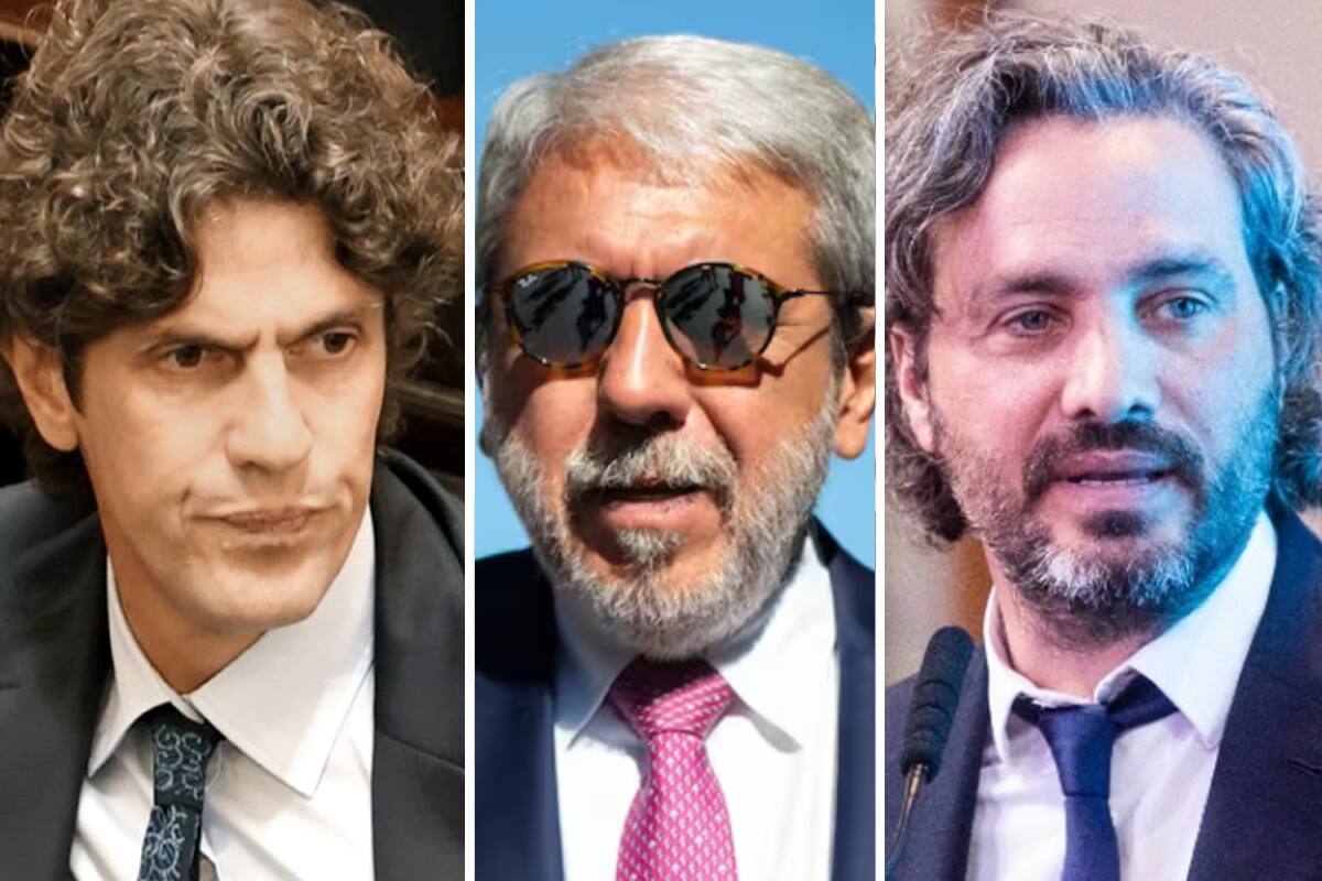 Martín Lousteau, Aníbal Fernández y Santiago Cafiero