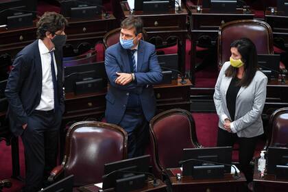 Martín Lousteau, Luis Naidenoff y Laura Rodríguez Machado