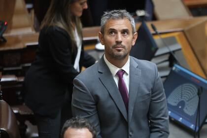 Martín Menem en la sesión de la Cámara de Diputados que terminó en escándalo