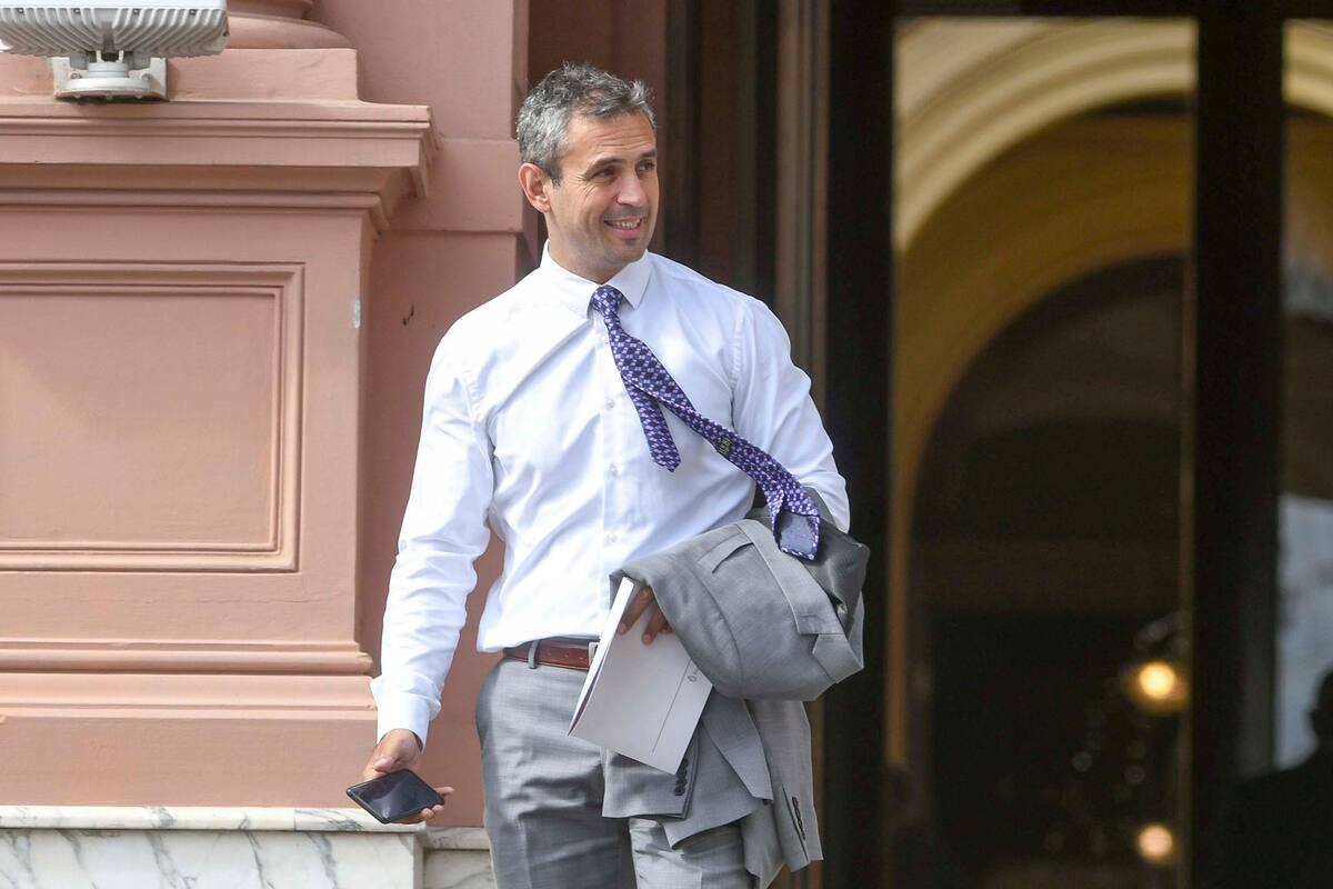 Martín Menem, titular de la Cámara de Diputados, al salir de la Casa Rosada