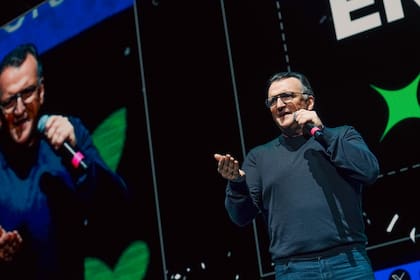 Martín Migoya durante el evento en el Movistar Arena