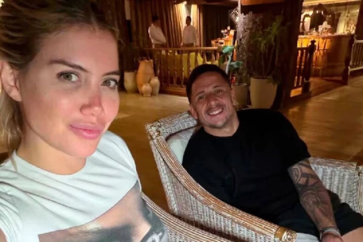 Martín Migueles con Wanda Nara en Italia